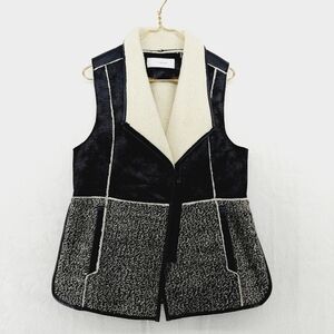 T Tahari Black and Cream Women's Vest